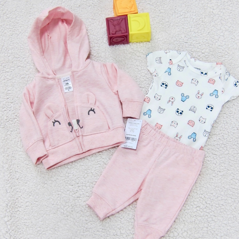 👶 NWT - Carter's Girl's 3 piece Cardigan Set 🤱
